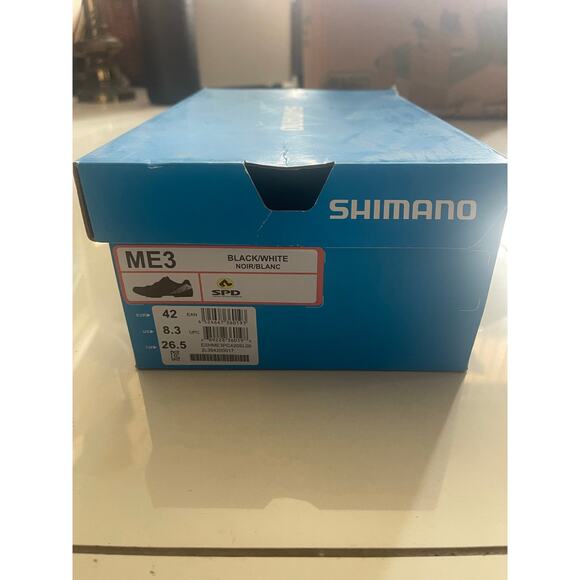 Shimano ME3 SPD Mountain Bike Shoes – Black/White – EU 42 / US 8.3 – New in Bo - Picture 2 of 3